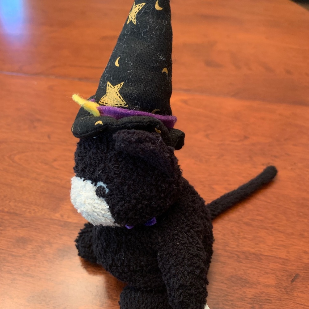 Sorcerer Bean Bag Black Cat Stuffed Animal Toy/Decoration -So Cute! - Picture 8 of 9